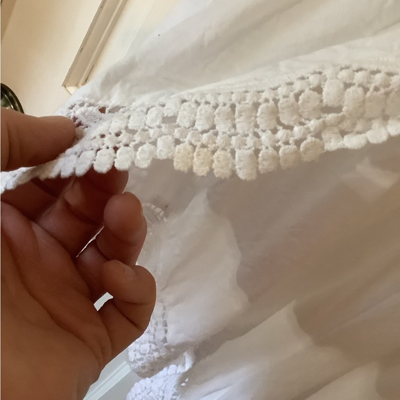 La Blanca white eyelet lace romper swimsuit cover up size medium - Picture 6 of 16